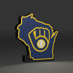 Brewers WI LED light box – custom 3D printed – Lit Layer Creations